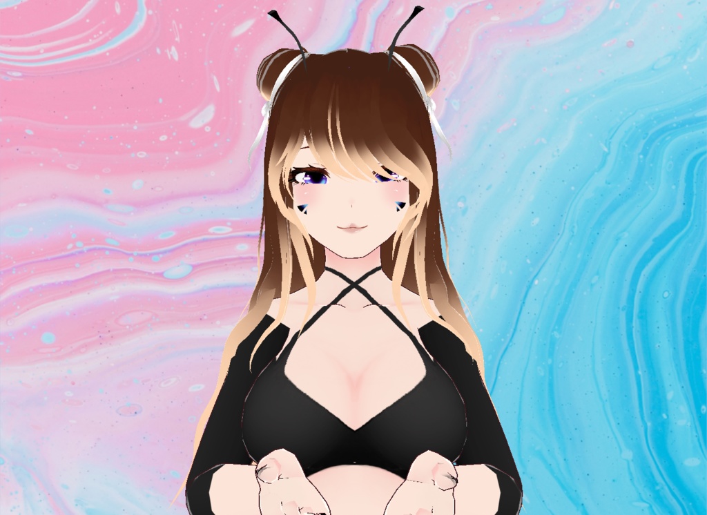 【VRoid】Ombre Wavy Hair (8 Colors!)