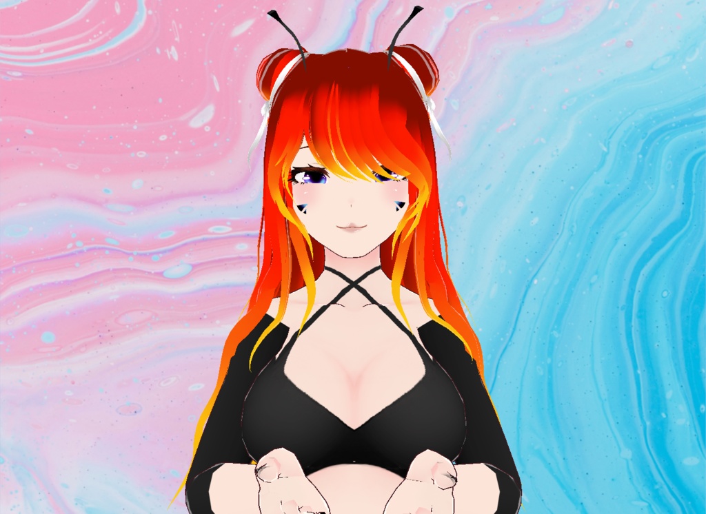 【VRoid】Ombre Wavy Hair (8 Colors!)