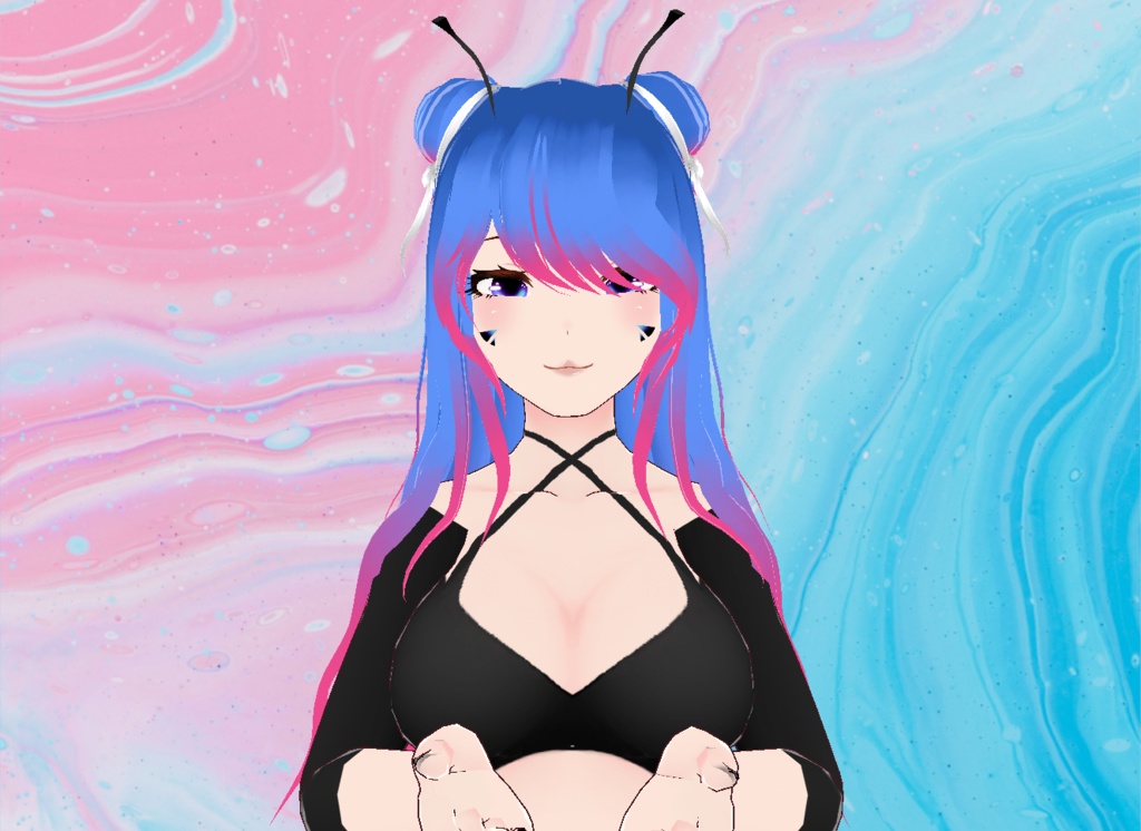 【VRoid】Ombre Wavy Hair (8 Colors!)