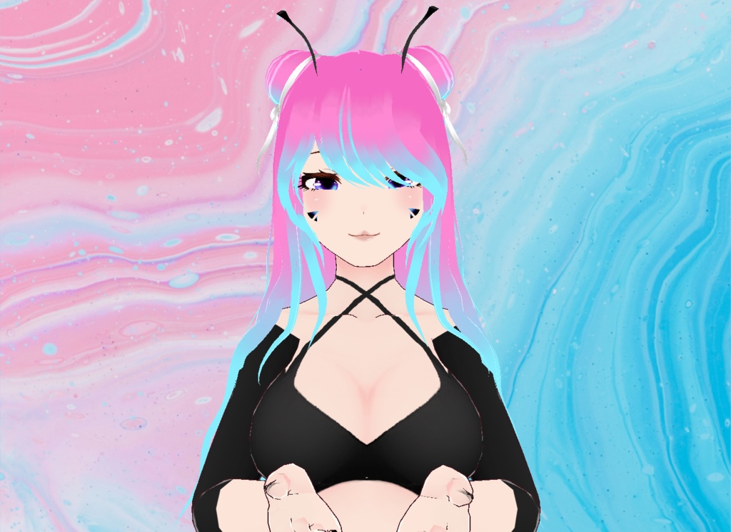 【VRoid】Ombre Wavy Hair (8 Colors!)