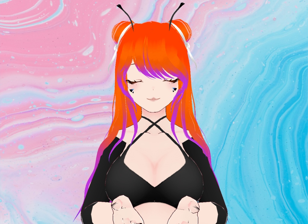 【VRoid】Ombre Wavy Hair (8 Colors!)