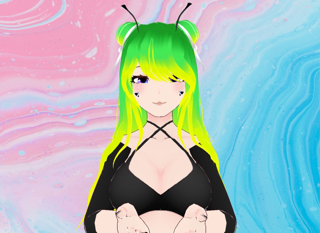 【VRoid】Ombre Wavy Hair (8 Colors!)