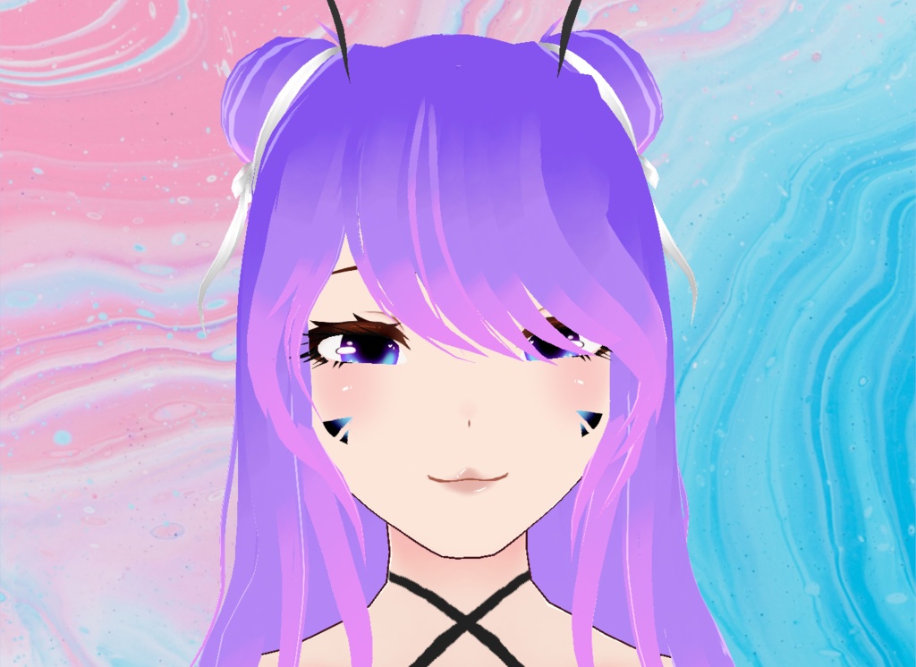 【VRoid】Ombre Wavy Hair (8 Colors!)