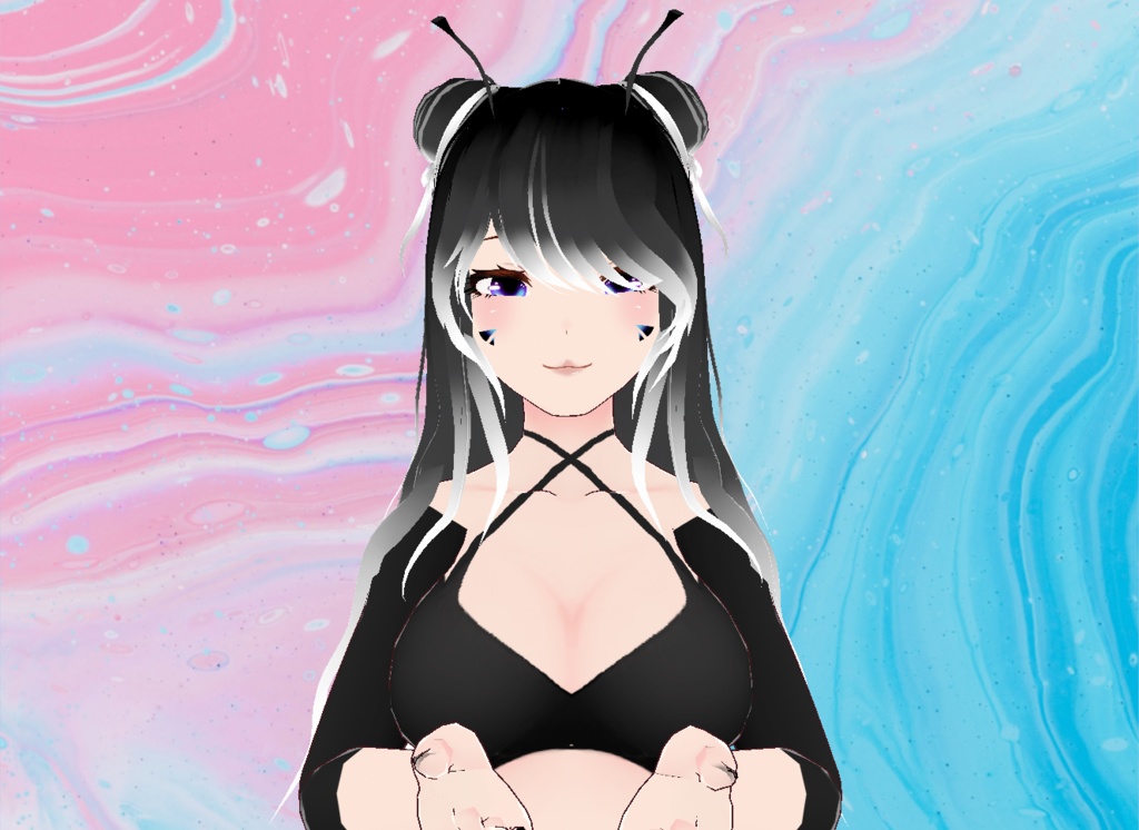【VRoid】Ombre Wavy Hair (8 Colors!)