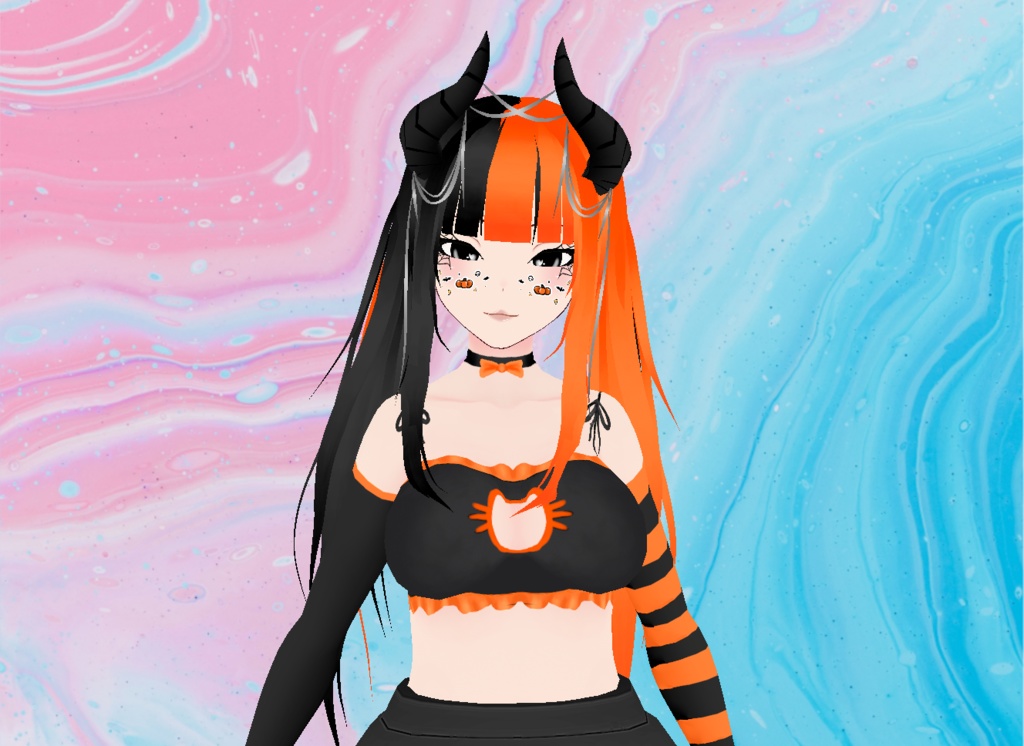 【VRoid】Long Pigtail Hair Preset