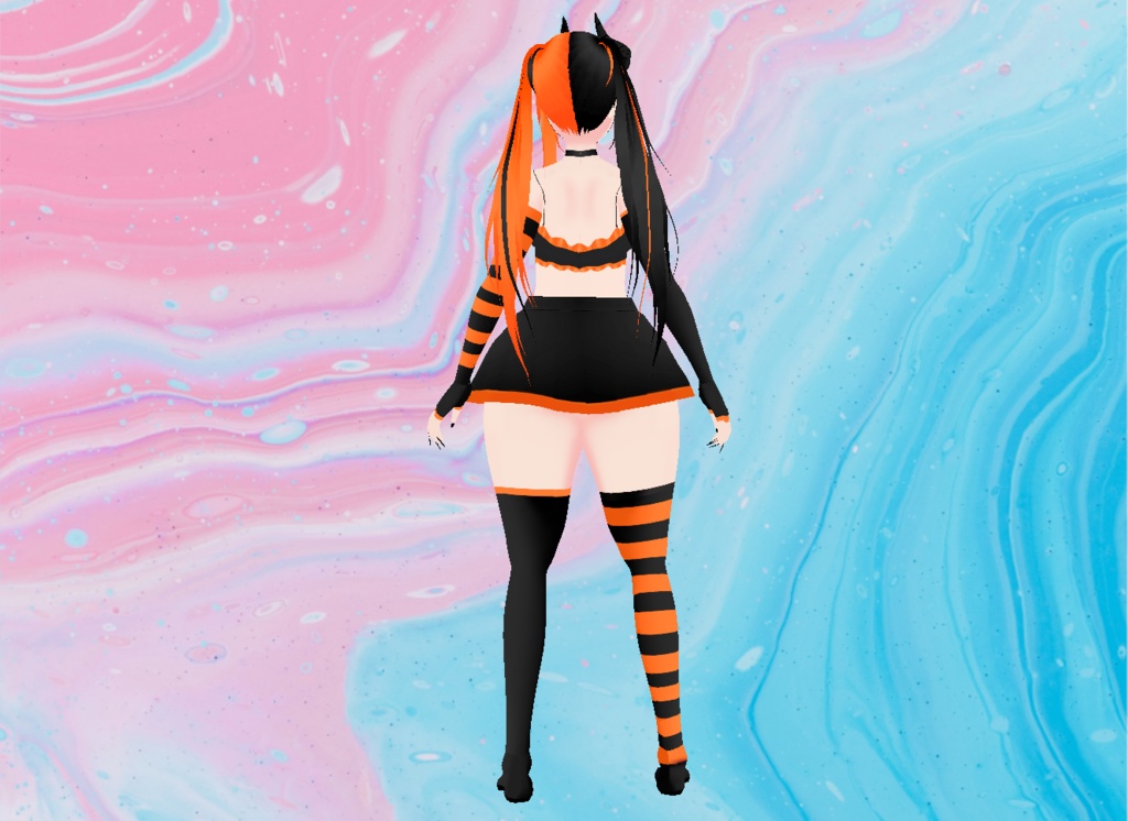 【VRoid】Halloween Kitty Outfit