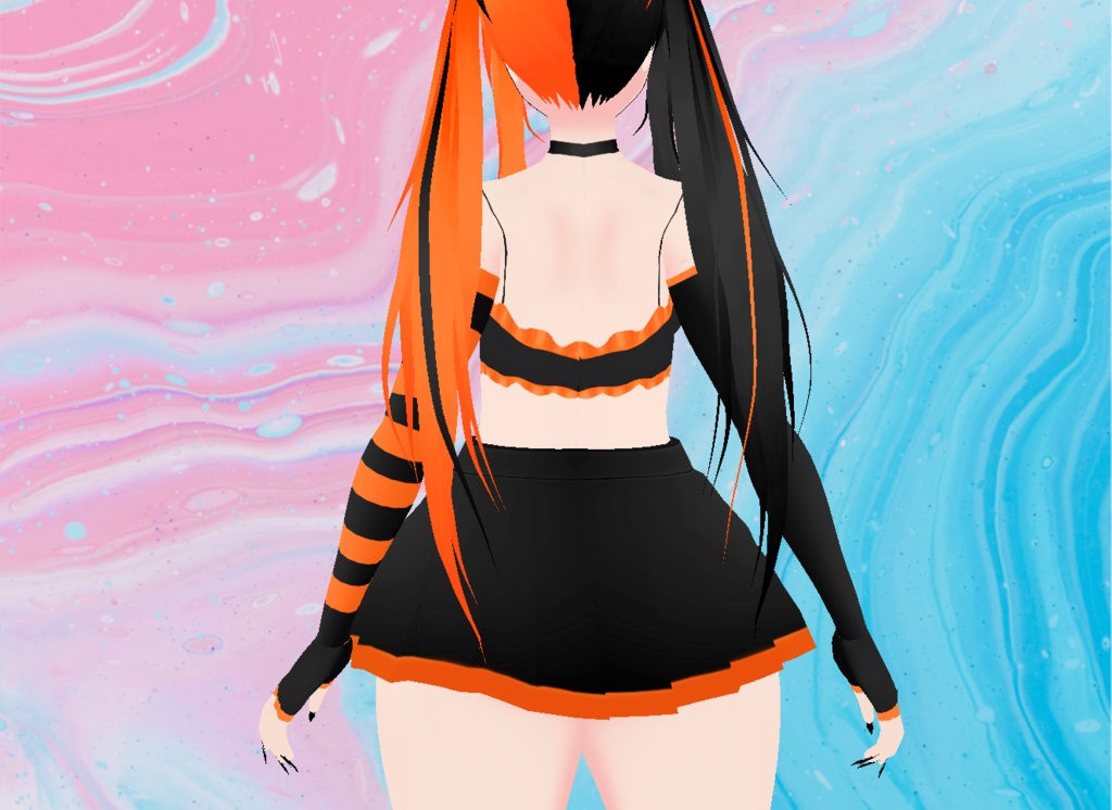 【VRoid】Halloween Kitty Outfit