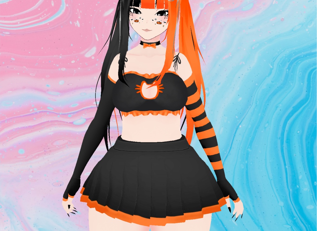 【VRoid】Halloween Kitty Outfit