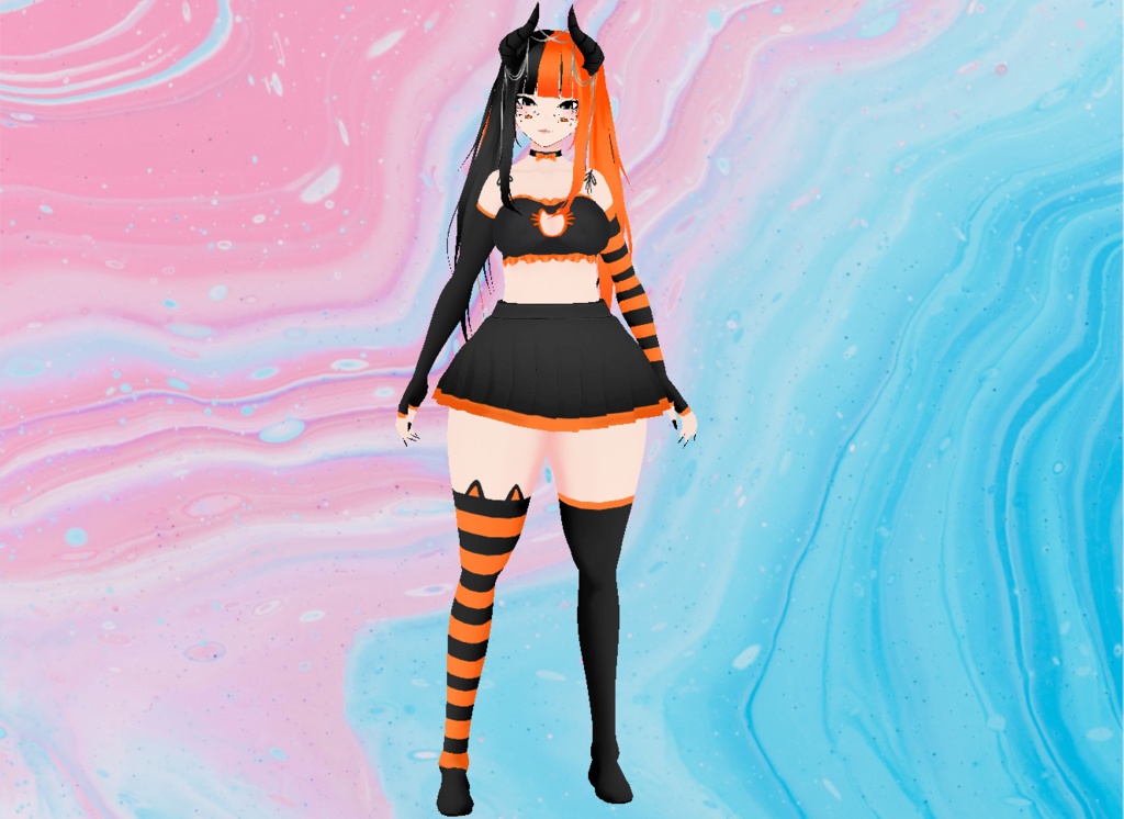 【VRoid】Halloween Kitty Outfit