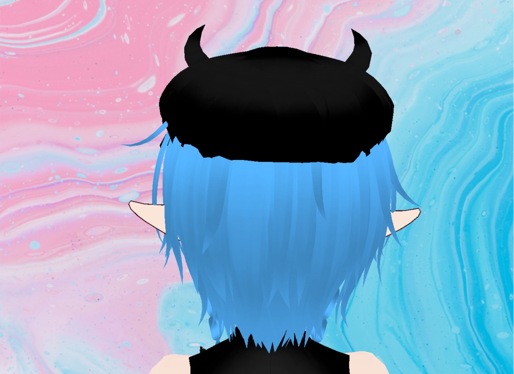 【VRoid】Punk Spiked Hat w Cross Chains