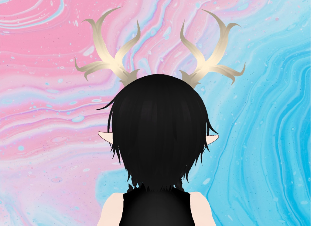 【VRoid】Deer Skull Mask w Antlers