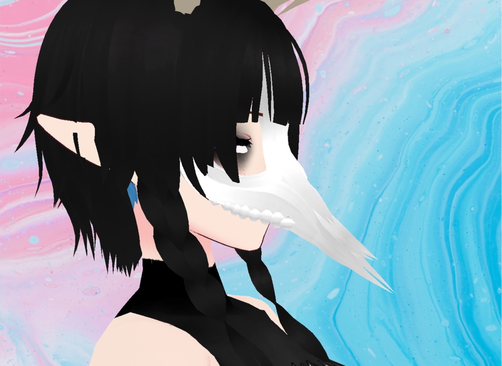 【VRoid】Deer Skull Mask w Antlers