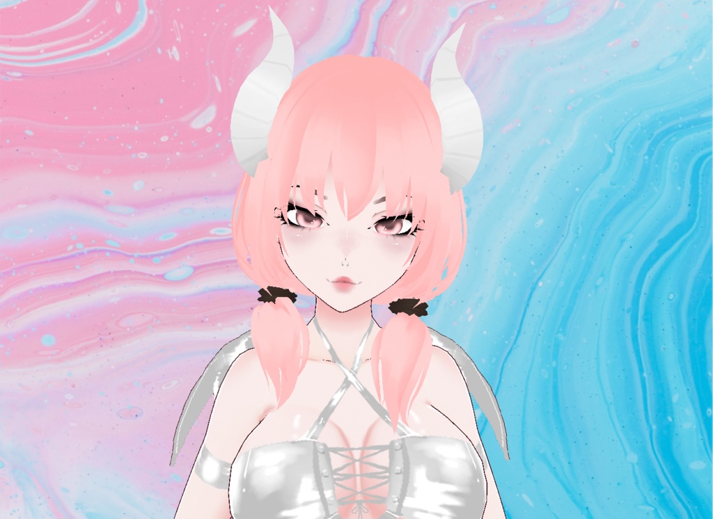 【VRoid】Latex Succubus Outfit w Wings
