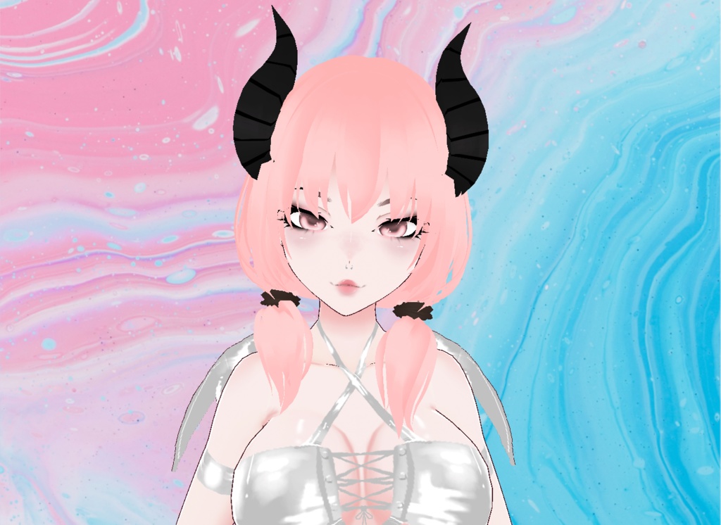 【VRoid】Latex Succubus Outfit w Wings