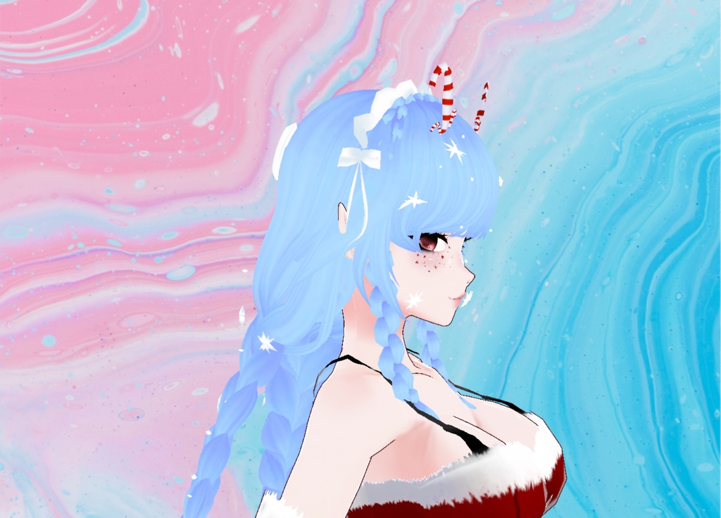 【VRoid】Snowflake Maid Hair