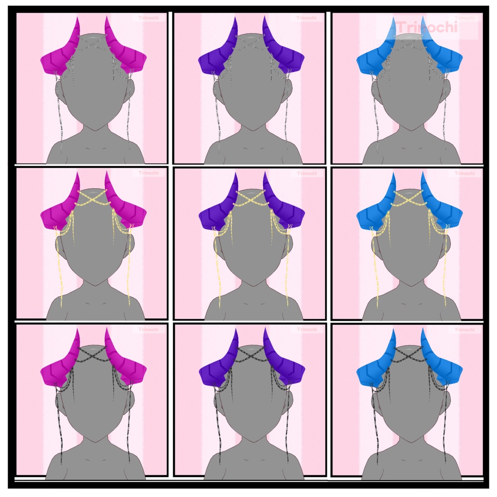 【VRoid】Chained Horns V.2 30+ Variations