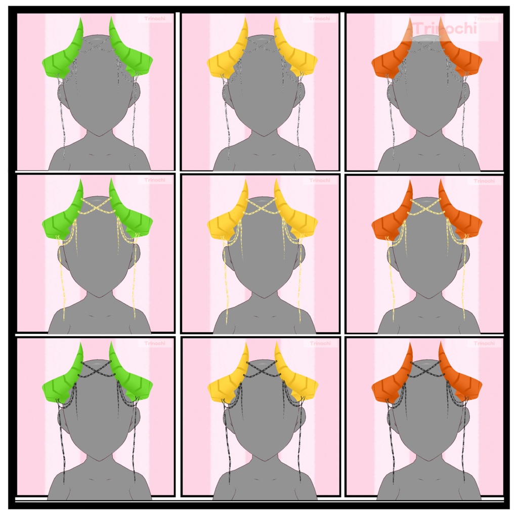 【VRoid】Chained Horns V.2 30+ Variations