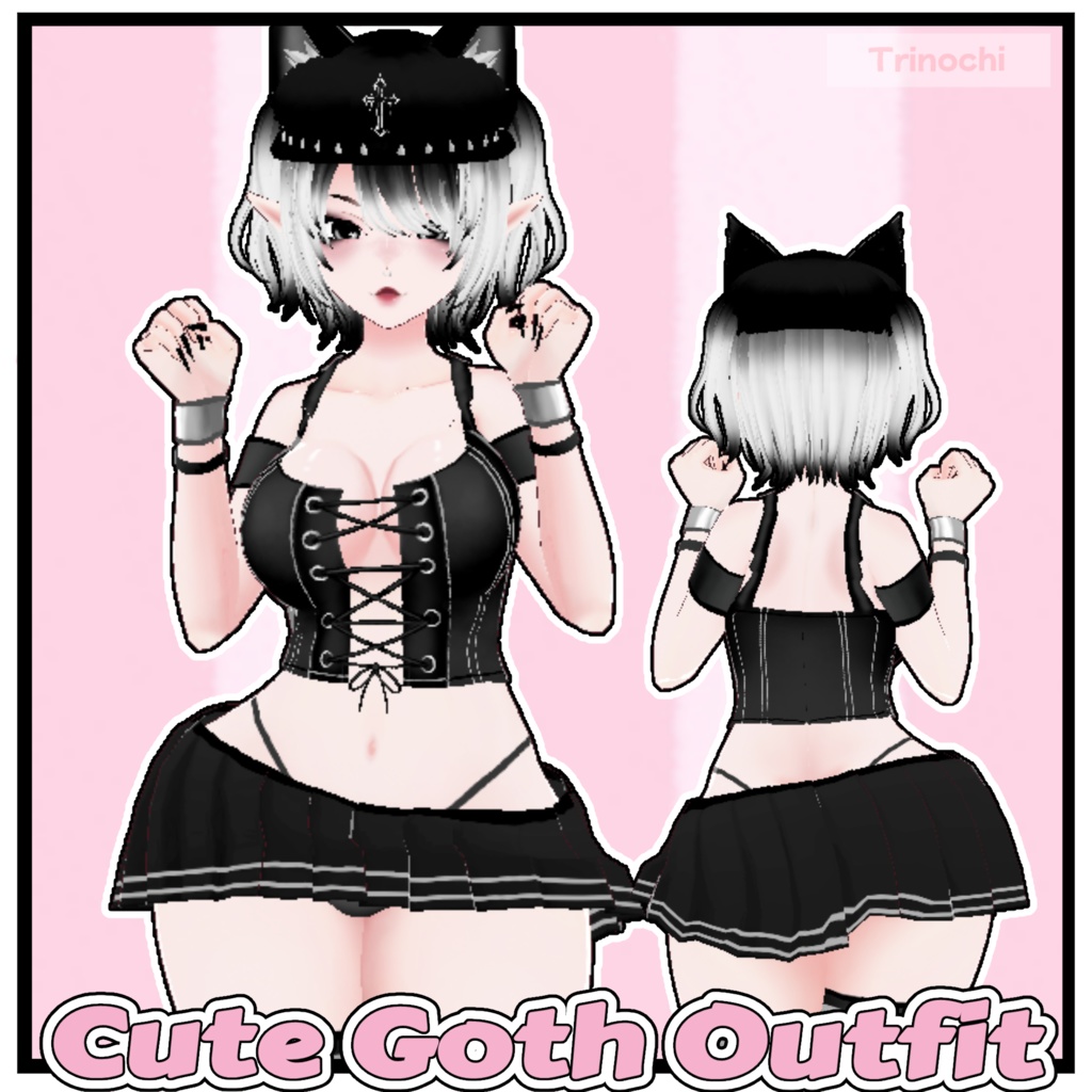 【VRoid】Cute Goth Outfit