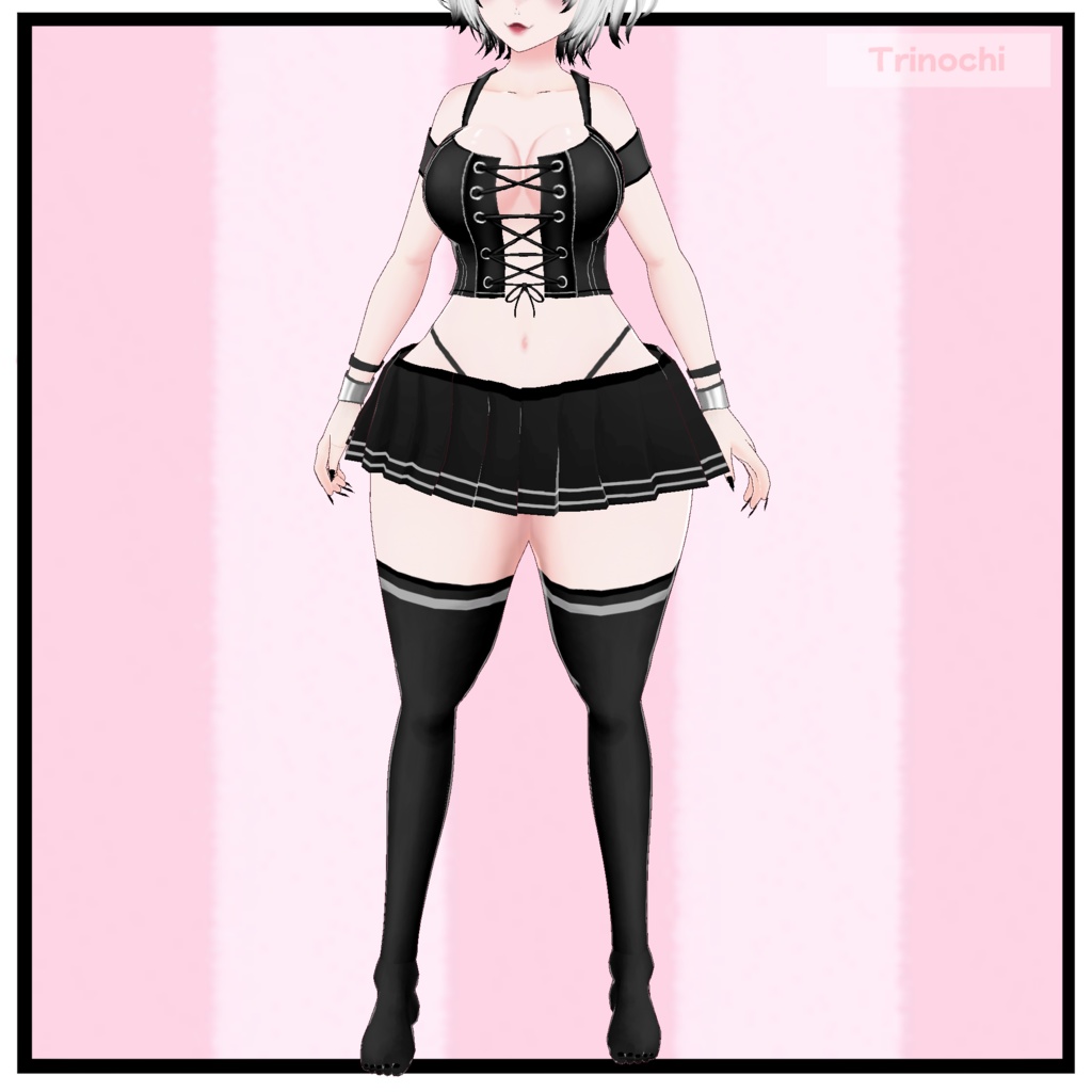 【VRoid】Cute Goth Outfit