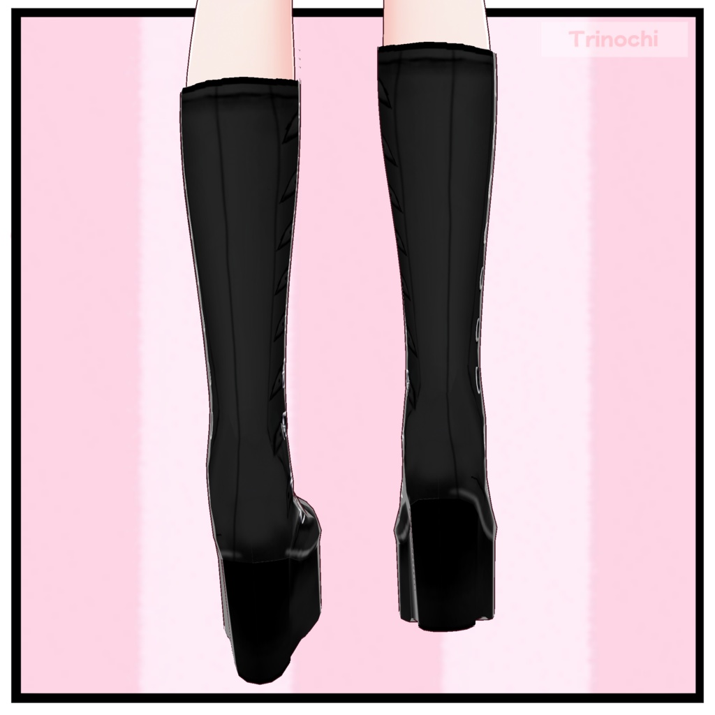 【VRoid】Goth Platform Boots