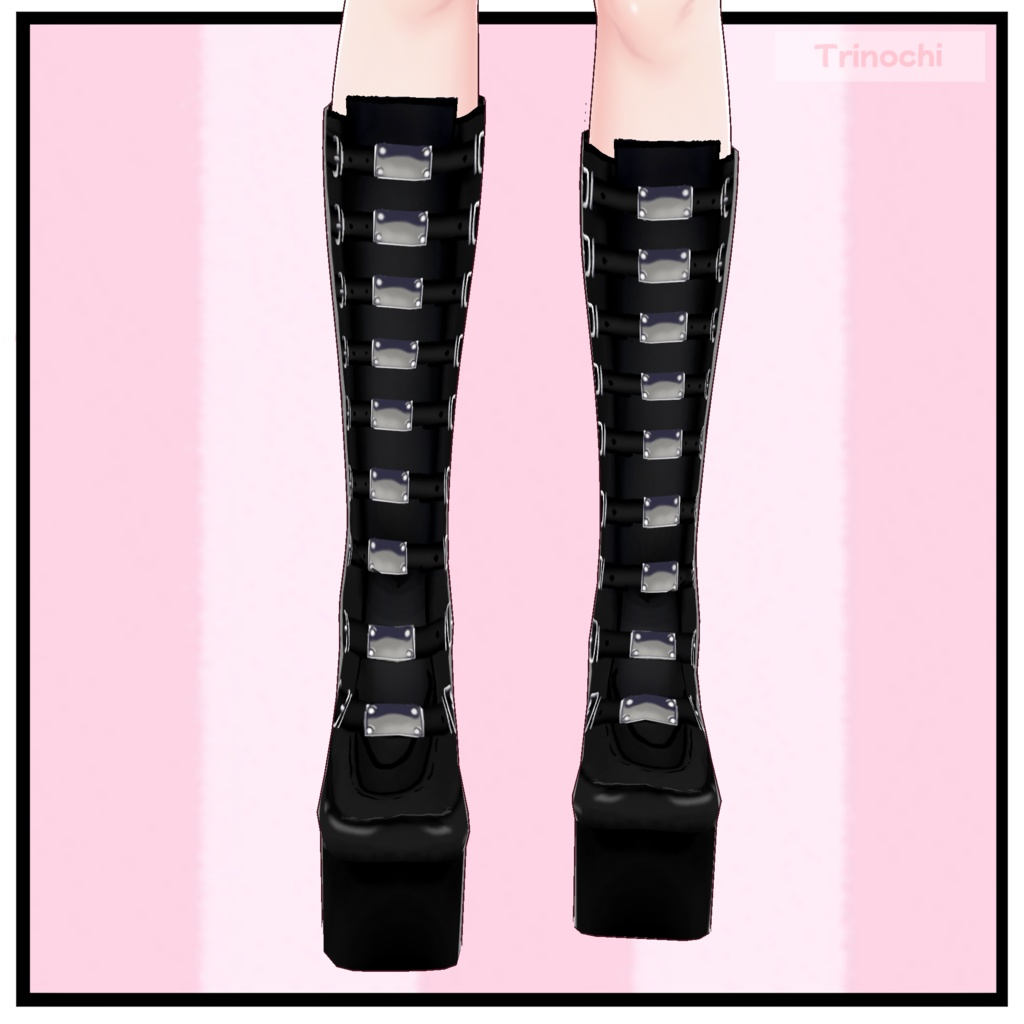 【VRoid】Goth Platform Boots