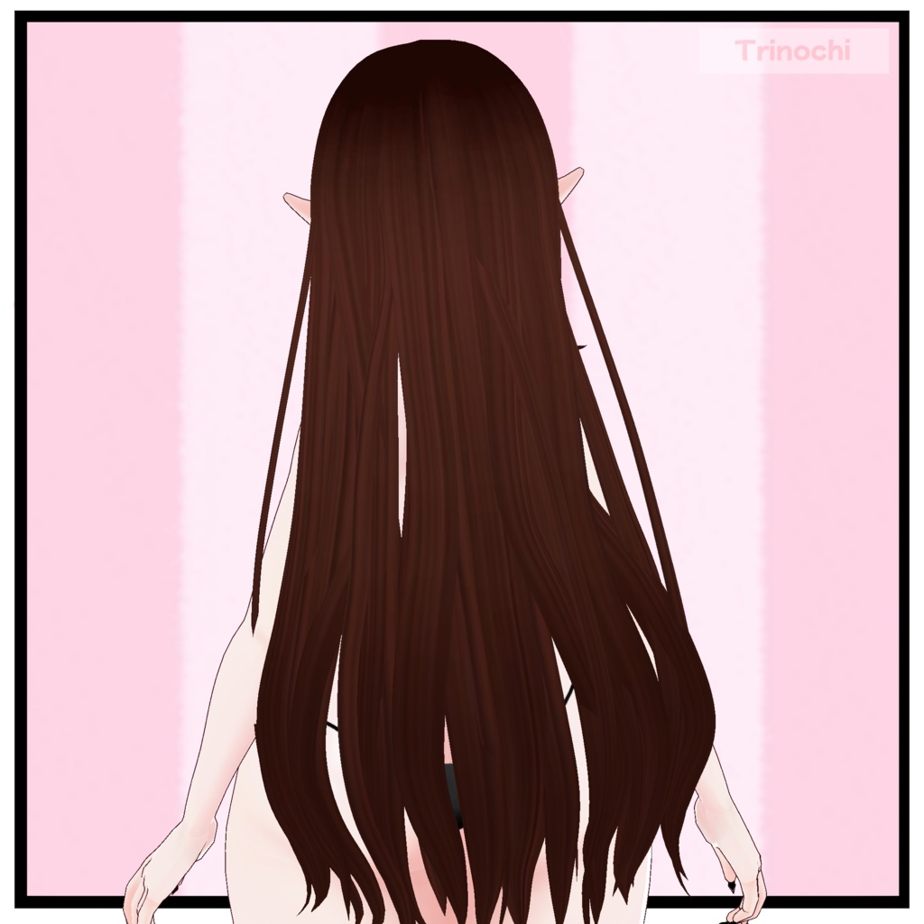 【VRoid】Long Middle Part Wavy Hair