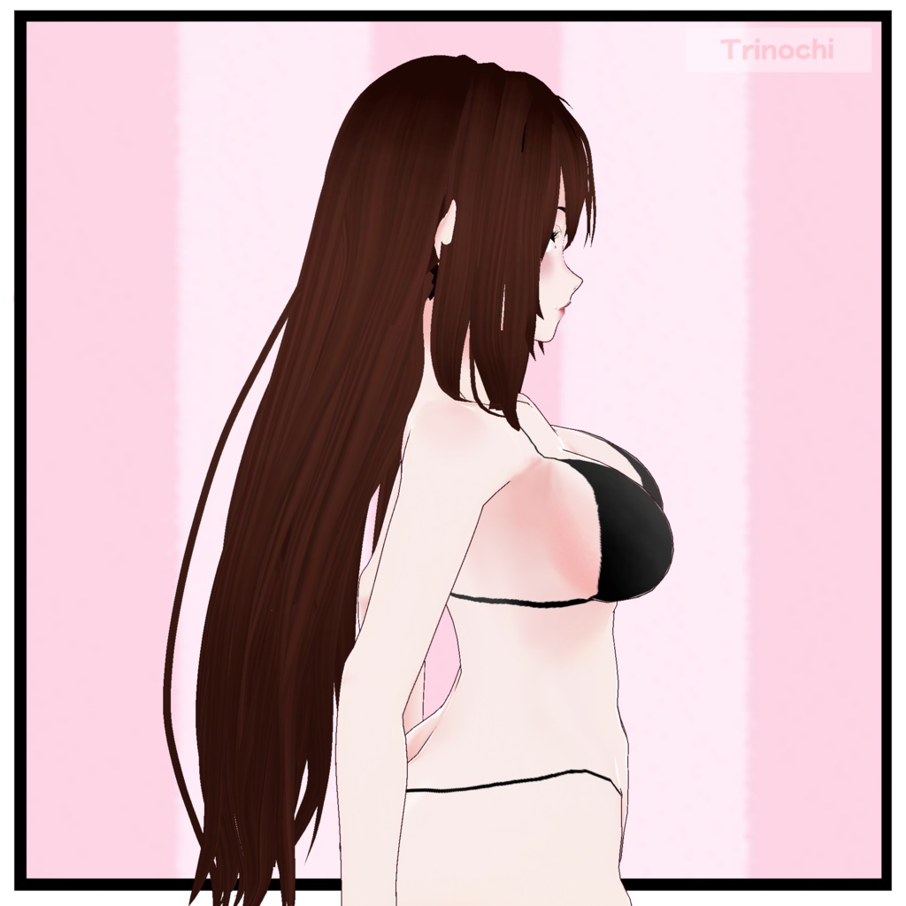 【VRoid】Long Middle Part Wavy Hair