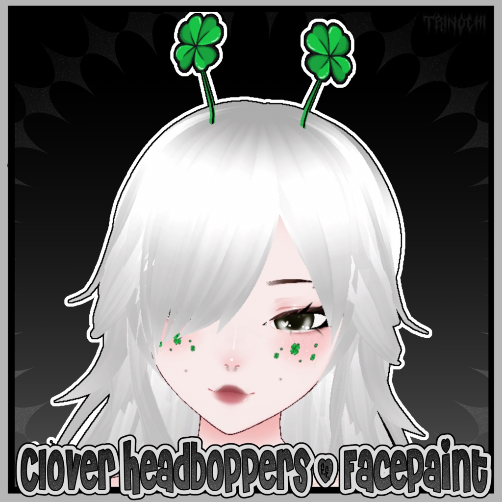 【VRoid】FREE Clover Headboppers and Facepaint