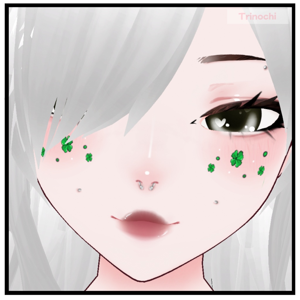 【VRoid】FREE Clover Headboppers and Facepaint