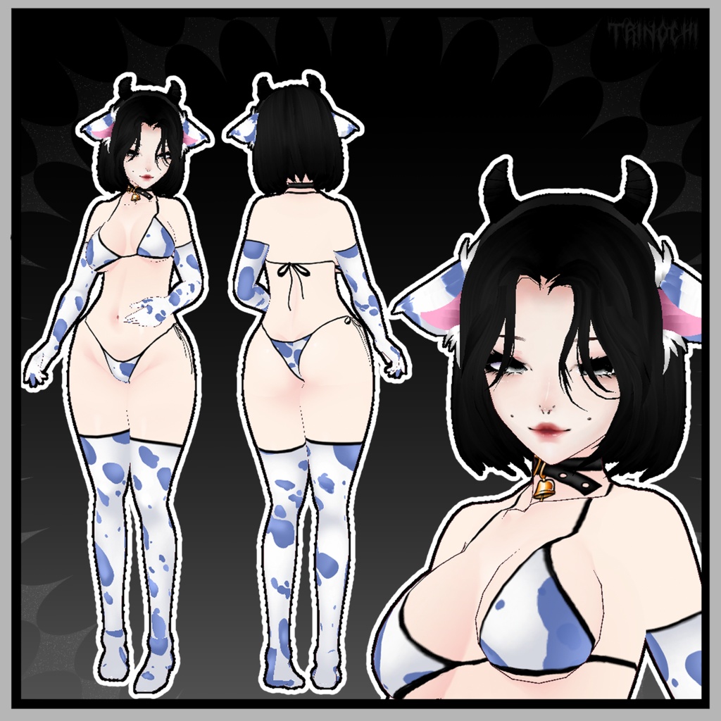 【VRoid】Cow Bikini Cosplay Sets
