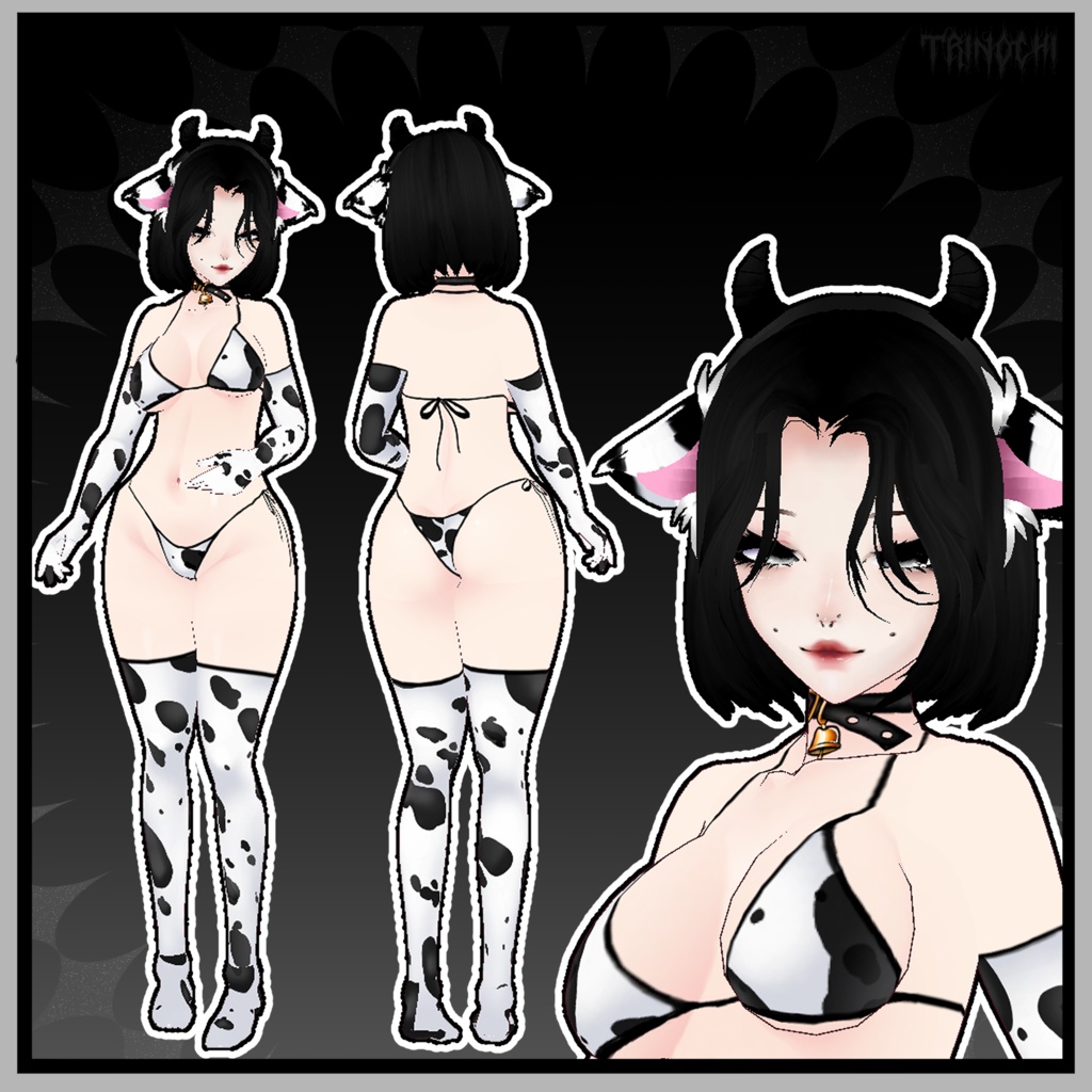 【VRoid】Cow Bikini Cosplay Sets