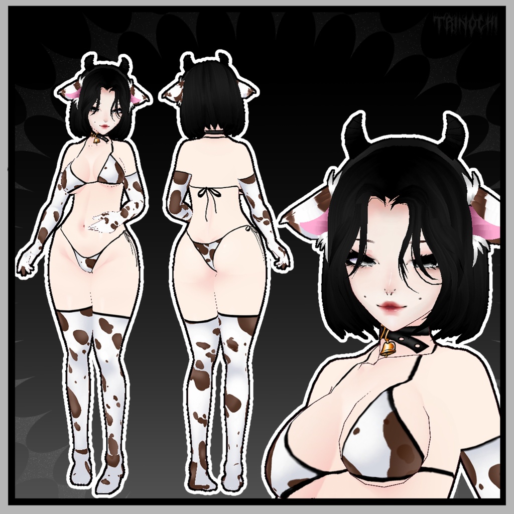 【VRoid】Cow Bikini Cosplay Sets