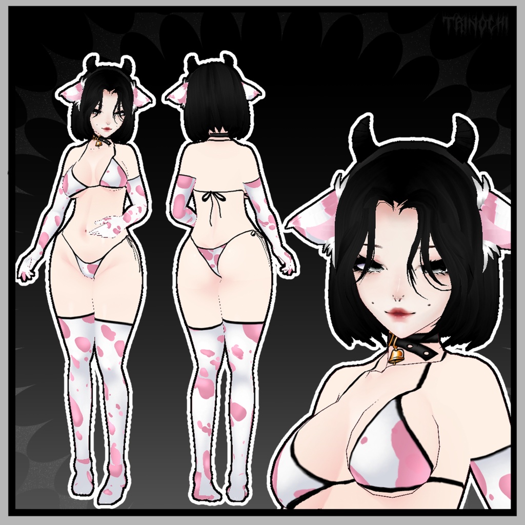 【VRoid】Cow Bikini Cosplay Sets