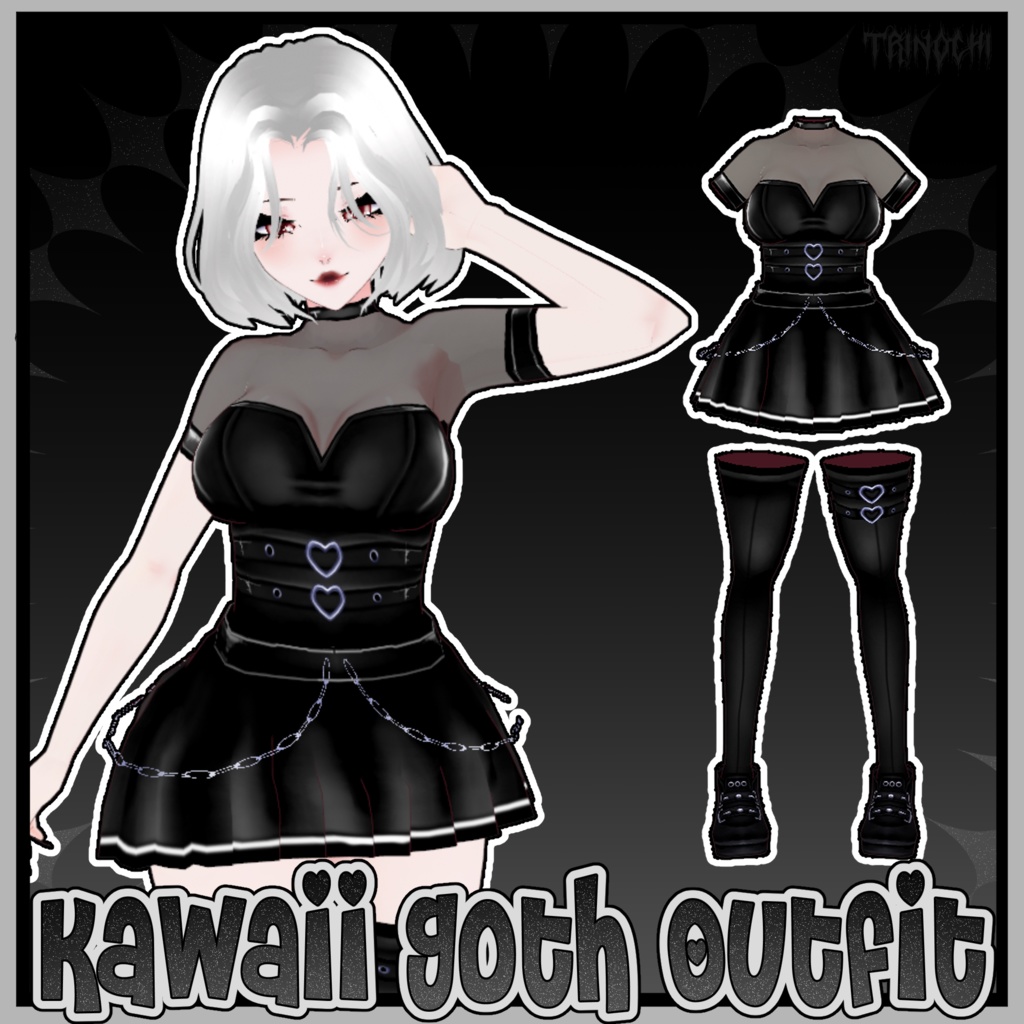 【VRoid】Kawaii Goth Outfit