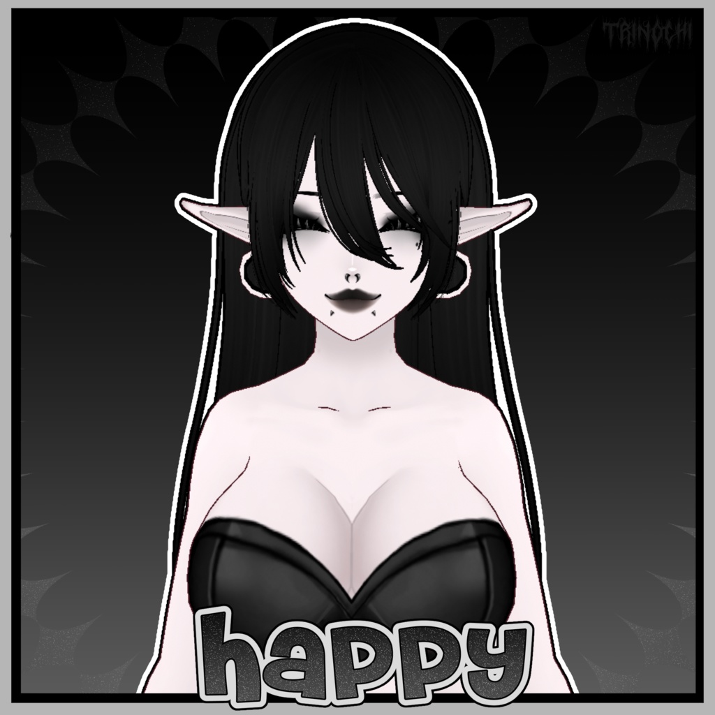【VRoid】Curvy Goth Girl Vroid Base