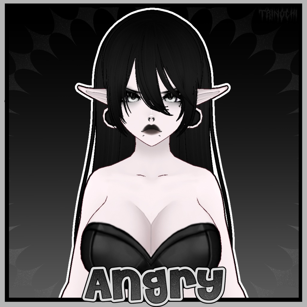 【VRoid】Curvy Goth Girl Vroid Base