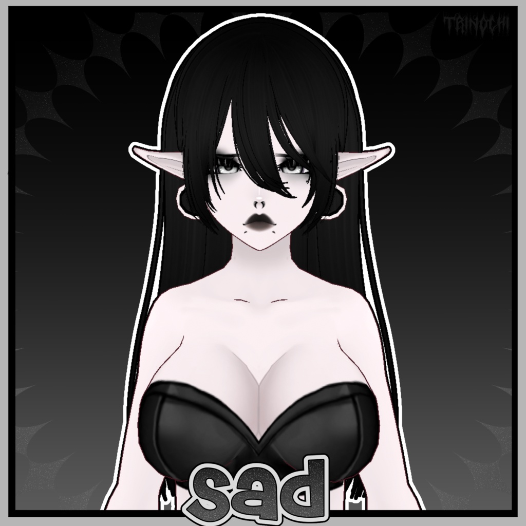 【VRoid】Curvy Goth Girl Vroid Base