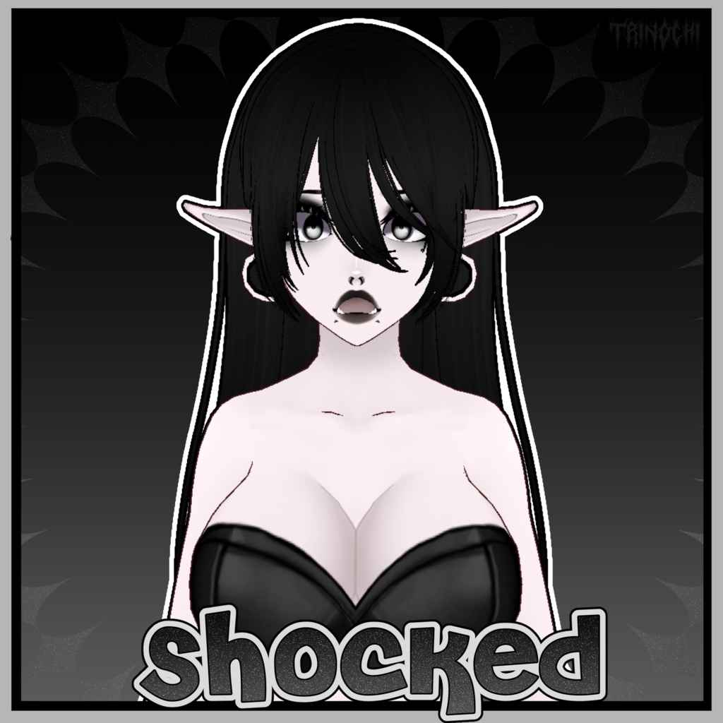 【VRoid】Curvy Goth Girl Vroid Base