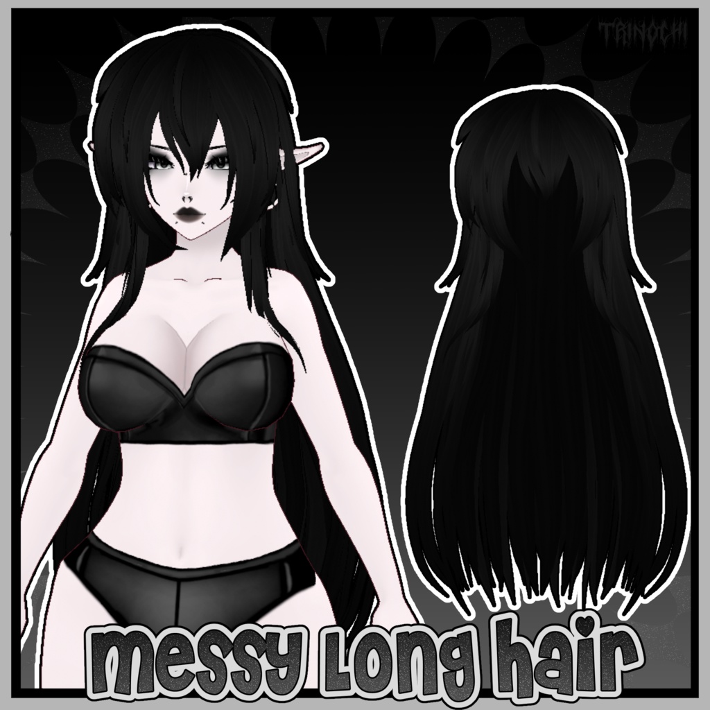 【VRoid】Messy Long Hair