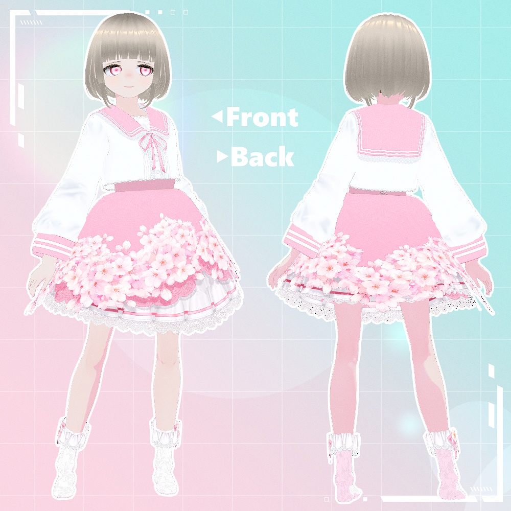【Vroid正式版/無料版あり】桜セヱラア - CherryBlossom Sailor