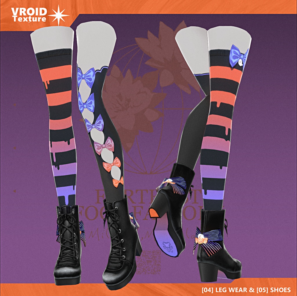 【 #Vroid 正式版】いたずら魔女のワンピース - Halloween Candy Witch