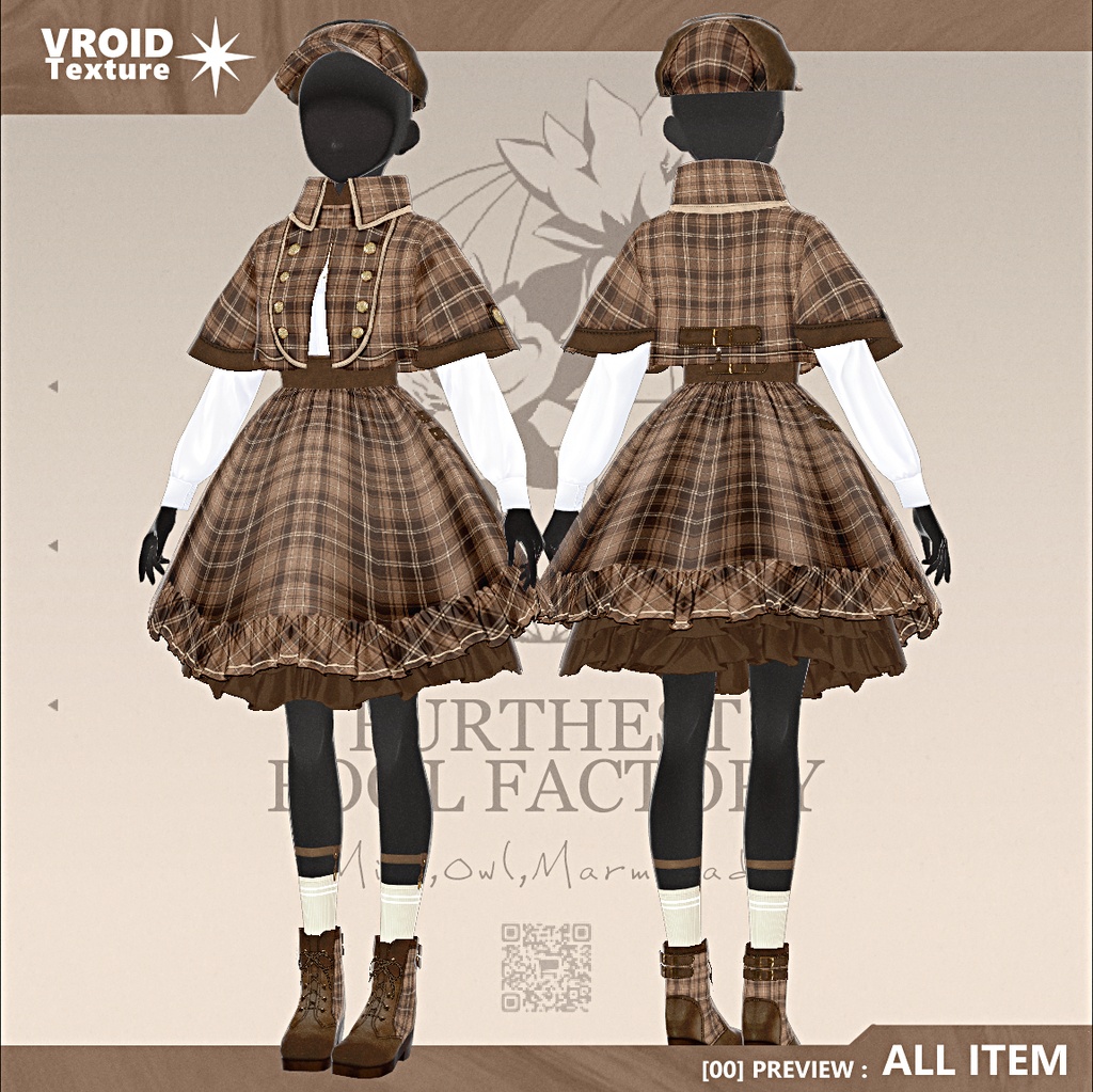 【 #Vroid 正式版】探偵さんのワンピース - Detective Girl Outfit