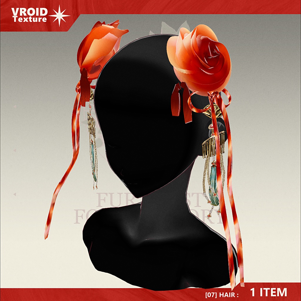 【 #Vroid 正式版】華やぎ春節ワンピース - Elegant NewYear Outfit