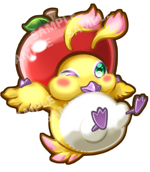 おリンゴラッピーアクリルキーホルダー