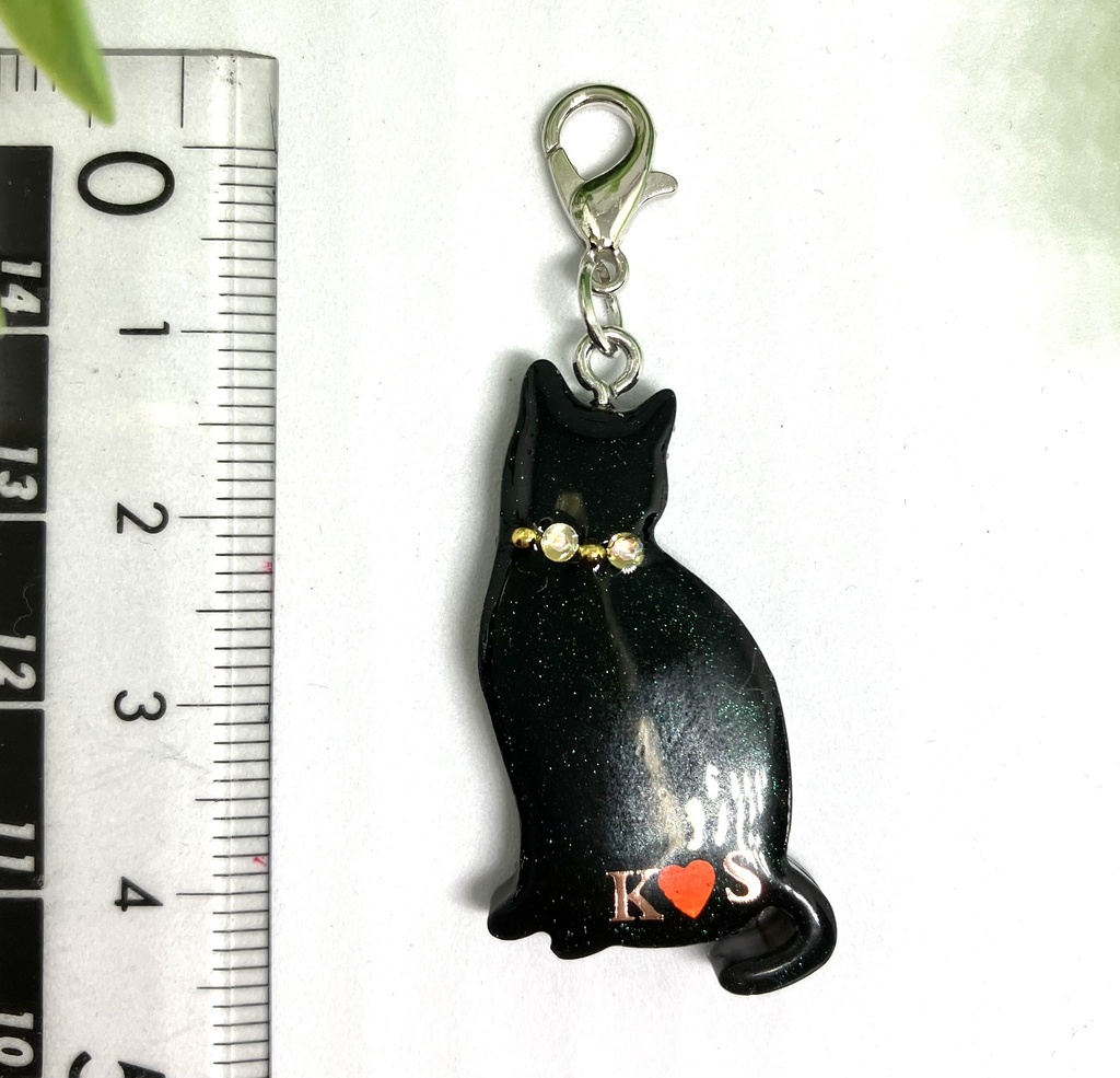 黒猫　狂聡イニシャル入り