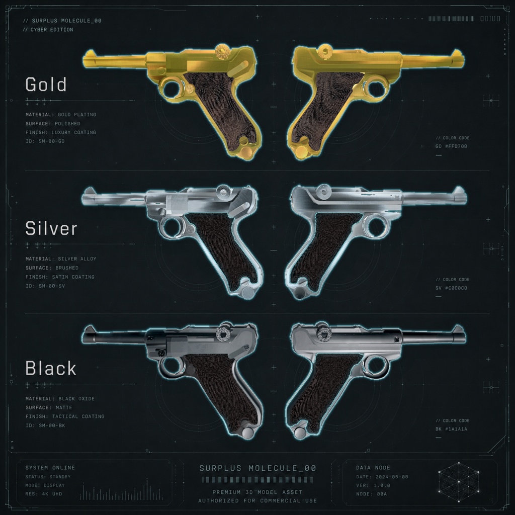 【MA対応model】 Luger P08風 Parabellumpistole『Mk-08』