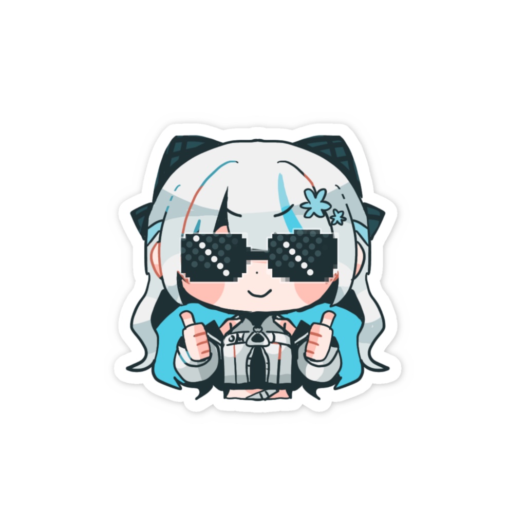 【ステッカー】甘雪しぐれす(SD体)パリピver