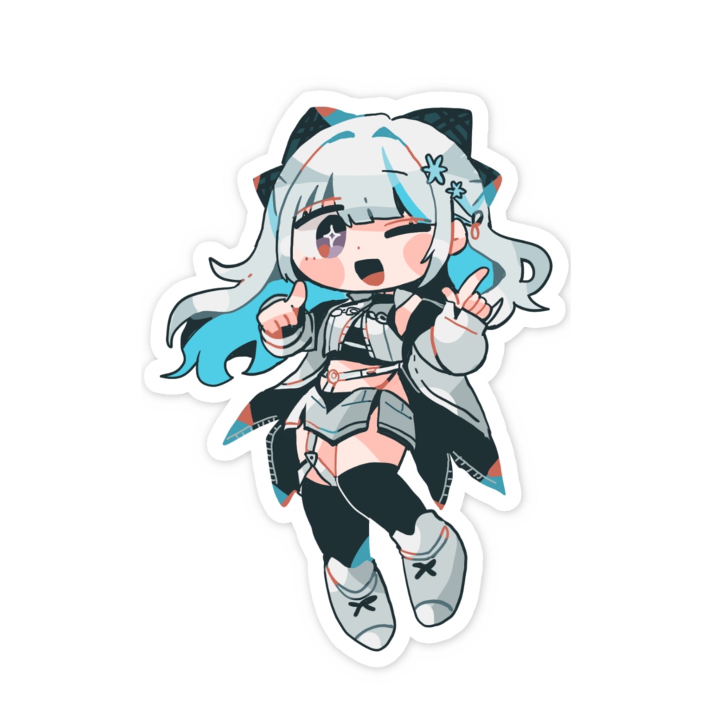 【ステッカー】甘雪しぐれす(SD体全身ver)