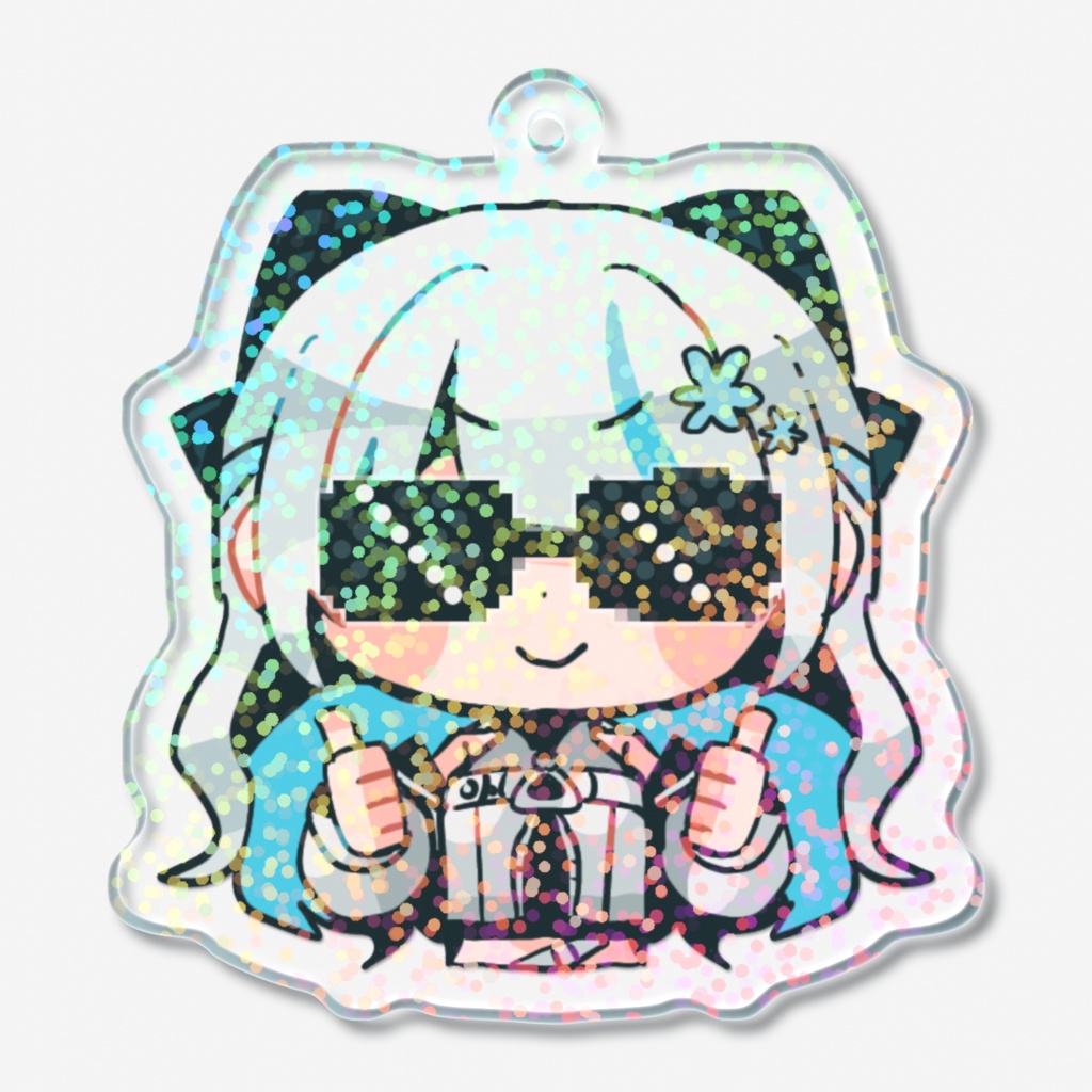【ホログラムアクリルキーホルダー】甘雪しぐれす(SD体パリピver)