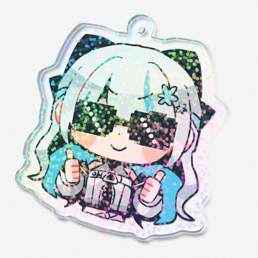 【ホログラムアクリルキーホルダー】甘雪しぐれす(SD体パリピver)